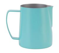 Jarra para Espumar Leche, Acero Inoxidable 304, 600ml, Boca Punta Plateada - Durable y Segura, Antiderrames, Ideal para Latte Art y Café (Verde)