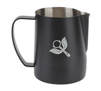 Jarra para Espumar Leche Acero Inoxidable 304, 600ml, Negra - Boquilla Antiderrames, Asa Ergonómica, Ideal para Café y Uso Diario (negro)