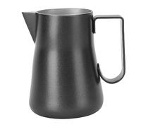 Jarra para Espumar Leche Acero Inoxidable 350ml - Vertido Preciso Antigoteo, Diseño Compacto para Café y Latte Art - Uso en Hogar, Oficina y Cafeterías (negra)