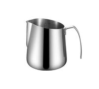Jarra para espumar leche con cuerpo de acero inoxidable, marcas de medición, en ángulo y de agarre para tareas de vertido de café con leche Boquilla de vertido y de agarre para de
