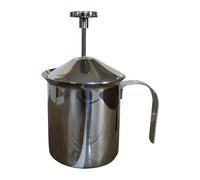 Jarra para espumar leche, espuma cremosa, material de acero inoxidable, espumador de café con bomba manual, espumador de leche manual, espuma fácil, para bebidas expreso, bebidas de chocolate caliente