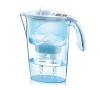 Jarra para filtrar el agua del grifo y mejorar su sabor- Laica STREAM LINE J31-AF color blanco capacidad 2,3 litros, incluye 1 filtro bi-flux que reduce la cal y el cloro y dura 150 litros o 1 mes.