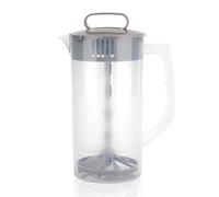 Jarra para Leche Materna, Jarra de Bebidas de 2L con Émbolo Mezclador Jarra de Agua de Plástico con Tapa y Cuchillas en Ángulo Irrompible Jarra de Jugo para Bebidas Leche Materna Té Limonada