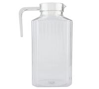 Jarra para nevera, jarra de vidrio pequeña, botella de hielo transparente acrílica, agua a rayas, jarra de hielo fría con tapa para Bar y hogar (1800ml)
