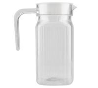 Jarra para nevera, jarra de vidrio pequeña, botella de hielo transparente acrílica, agua a rayas, jarra de hielo fría con tapa para Bar y hogar (500ML)