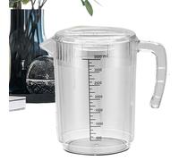 Jarra para té frío, 2,5 l, jarra transparente resistente al calor con medidor, lavable en lavavajillas, para bebidas calientes y frías, y