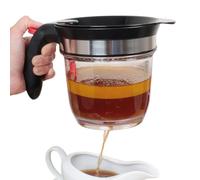 Jarra Separadora De Grasa De Cocina Con Filtro Colador Fino - Separador De Grasa De 1 Litro Para Eliminar, Graa Y Residuos De Sopas, Caldos, Salsas, Grasas De Barbacoa, Alimentos Y Líqu