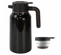 Jarra Térmica 2 Litros Sellado al Vacío - Acero Inoxidable 304 - Doble pared Aislamiento al Vacío Mantiene bebidas calientes 72°C+ hasta 6h y frías 5°C-bajo 36h para Té Cafe Bebidas Frías Y Calientes