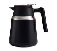 Jarra Térmica De Café, Caraffa Sottovuoto Isolata in Acciaio Inossidabile, Per Tè E Caffè Caldi E Freddi, Con Un Semplice Pulsante Di Sicurezza, Fondo Antiscivolo (Nero,1100ML)