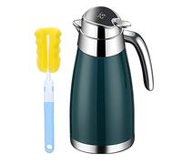 Jarra térmica de café de 76 onzas con pantalla de temperatura, de acero inoxidable 304, con doble pared, aislada al vacío, jarra de té, mantiene caliente 48 horas y frío 24 horas (verde)