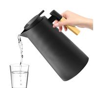 Jarra térmica de café - Jarra de café forrada de vidrio de 1000 ml, jarra de té para cocina, hogar, viajes, al aire libre, mesita de noche, restaurante, comercial