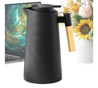 Jarra térmica de café - Jarra de doble pared al vacío | Termo térmico | Recipiente de agua caliente de 1000 ml con forro de vidrio | Contenedor a prueba de fugas, jarra de té, agua