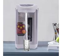 Jarra térmica eléctrica 4 litros dispensador de agua caliente hervidor de agua caliente tetera 750 W hervidor de agua acero inoxidable hervidor termo dispensador de agua caliente (gris)