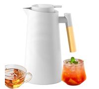 Jarra térmica - Taza de viaje aislada de 9.8 pulgadas | aislada al vacío de acero inoxidable - Dispensador de café y té de vidrio PP de 1000 ml con excelente sellado para cocina, restaurante