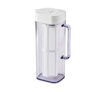 Jarra transparente para refrigerador con con bisagras, filtro y lateral para servir bebidas frías en mesas Contenedor de bebidas Servidor de bebidas frías Jarra rectangular Infusor Inserto