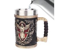 Jarras de cerveza con asas | Inserto de acero inoxidable resina para cerveza y café - Vaso reutilizable de 500 ml como accesorio decorativo para viajes, uso diario, restaurantes, amigos y We