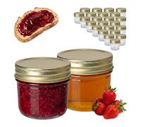 Jarras de conserva 120 ml - Set mermelada, jalea y compota, tapa twist-off