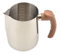 Jarras para Espumar leche Copa de flores extracción acero inoxidable con escala café engrosada leche en espesas taza espuma Barista del arte latte(600ml)