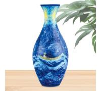 Jarrón 3D Flower Puzzle - sculpted jigsaw planter maceta, decorative puzzle ornament | 160 curved puzzle piece florero for floral arrangement, unique home décor for gifting, desk centre piece or house