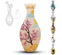 Jarrón 3D para adultos, 160 piezas, rompecabezas de bricolaje, rompecabezas curvado 3D con columna de agua, perfecto para mostrar flores reales o artificiales y arreglos florales (primavera)