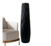 Jarrón alto de suelo - Decoración de pie texturizada en relieve 3D, jarrón hidropónico para el hogar, sala de estar, cocina, comedor, entrada, boda, , oficina, hotel