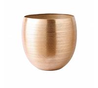 Jarrón Aluminio Dorado, Oro, 35 35 34cm | Hecho a Mano, Recipiente para Flores, Elegante, Florero, Mesa, Consola