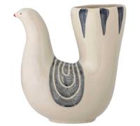 Jarrón Bloomingville TRUDY Blanco Cerámica Pájaro 19 cm Jarrón De Flores
