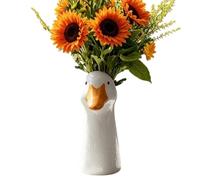 Jarrón con Cabeza De Ganso para Flores Florero Cerámico Cabeza De Ganso