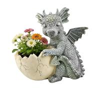 Jarrón con forma de dragón, recipiente con de | Macetas de exterior para plantas para interior y exterior, jardín, balcón, escritorio, vivero, amantes del verde