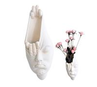 Jarrón con Forma de Rostro para Colgar en la Pared, decoración navideña maximalista, florero de cerámica con Forma de Cabeza Humana Abstracta, Maceta de Escultura artística Moderna para Sala