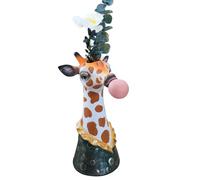 Jarrón de Arte de Burbujas soplando, jarrón con Cara de Animal, jarrón Moderno para decoración del hogar (sin Plantas), Jirafa