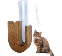 Jarrón de bigotes para gatos, imán de nevera en miniatura, coleccionista de bigotes de gato de cristal pequeño y jarrón decorativo, ideal como caja de recuerdo de mascotas o regalo de condolencias por