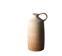 Jarrón de Boca pequeña, decoración Terracota for Centro Mesa, Soporte Flores secas cerámica y Pieza Arte estético(Color2)