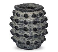 Jarrón de cemento con nudo estructurado, Jarrón moderno para hierba de pampas, decoración antigua para mesa en salón, hogar y oficina