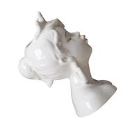 Jarrón de Cerámica Artesanal Rostro, Estilo Simple para Decoración