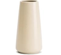 Jarrón de cerámica beige, jarrón neutro de 8 pulgadas, decoración del hogar, jarrón blanco roto, jarrones crema para flores, jarrones minimalistas modernos de marfil para centros de mesa, decoración