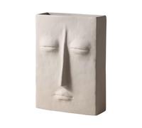 Jarrón de cerámica blanca, Jarrón de flores de cerámica,Jarrón de Cara Blanca en | de Flores decorativa de la granja, decoración para centros de mesa, dormitorio, soporte de exhibición de estante