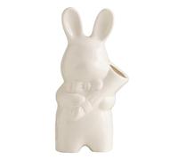 Jarrón de cerámica con diseño de conejo de Pascua para decoración del hogar y la oficina, adornos artificiales de conejo de Pascua, jarrón para habitación, mesa de café y decoración de estantería