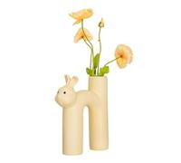 Jarrón de cerámica con una Linda Estatua de Conejo, Moderno macetero para el Escritorio, Ideal para Dormitorio, estantería y Mesa de Comedor.
