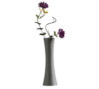 Jarrón de cerámica de 20 cm, pequeño jarrón cónico de cuello estrecho, jarrón decorativo para flores de un solo tallo, decoración del hogar, centros de mesa de boda, escritorio de oficina (gris)