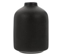 Jarrón de Cerámica Negro, Estilo Zen Simple, Base Plana Estable