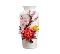 Jarrón de cerámica para Flores, decoración Feng Shui para el hogar - Jarrón de Mesa Original, Moderno y único, Ideal para Regalar en Año Nuevo Chino.