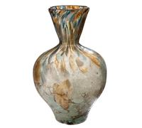 Jarrón de Cristal Bronko de Cristal, Color marrón, Altura 31 cm x diámetro 20 cm, teñida e Impermeable, florero