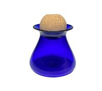 Jarrón de Cristal Creativo for decoración del hogar, jarrón hidropónico for Plantas, Transparente Color ámbar, Gris y Azul for arreglos Florales Mesa(Blue)