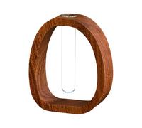 Jarrón de cristal de madera maciza, tubo de ensayo transparente, para decoración del hogar, habitación, oficina, centros de mesa de boda