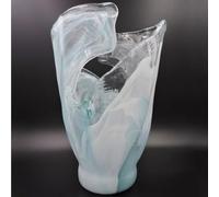 Jarrón de cristal de Murano, azul, modelo ondas de Tammaro Home