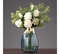 Jarrón de cristal Decoration Modern Simple Transparente Creative Flower Arrangement Living Room Home Furnishings Decor Jarrón