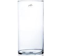 Jarrón de cristal Lampara cilíndrico ø 15 cm hot cortada de Sandra Rich - 30 cm