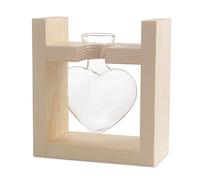 Jarrón de cristal transparente en forma de corazón, mesa de café, terrario de decoración de bodas