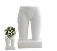 Jarrón de cuerpo de cerámica: elegante jarrón de flores femenino, decoración de arte estético | Decorativo para exhibición en interiores y exteriores, forma de cuerpo minimalista en el centro | Comida